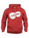 roter Cheer Hoodie Pom Pom